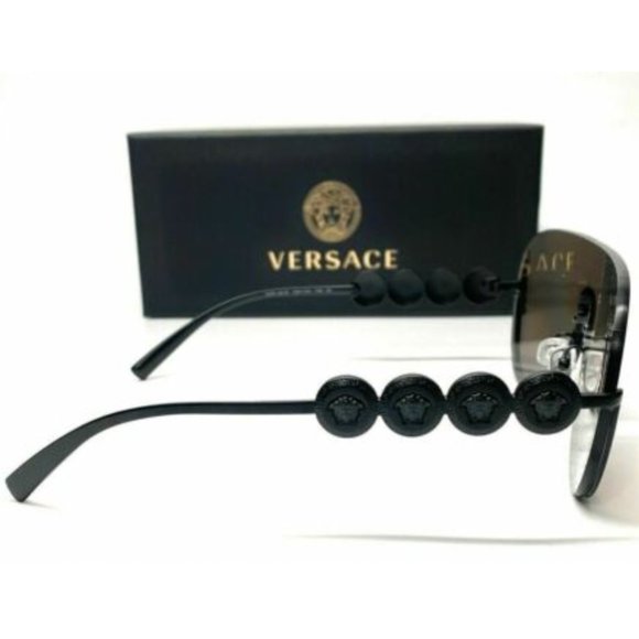 Versace Women\'s Matte Black and Brown Sunglasses!